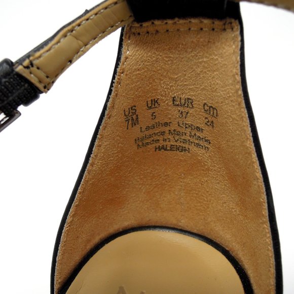 Naturalizer Haleigh Black Leather Sandal - Size 7 - Picture 5 of 5